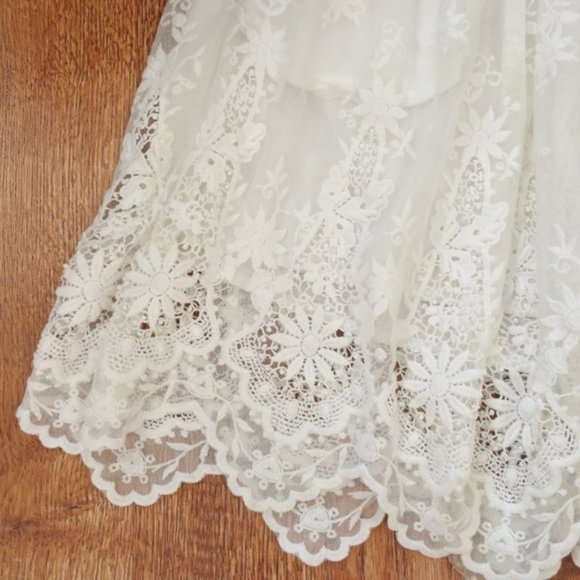 🚨SOLD🚨Zara Woman Lace Mini Skirt Cream XS - Picture 5 of 7